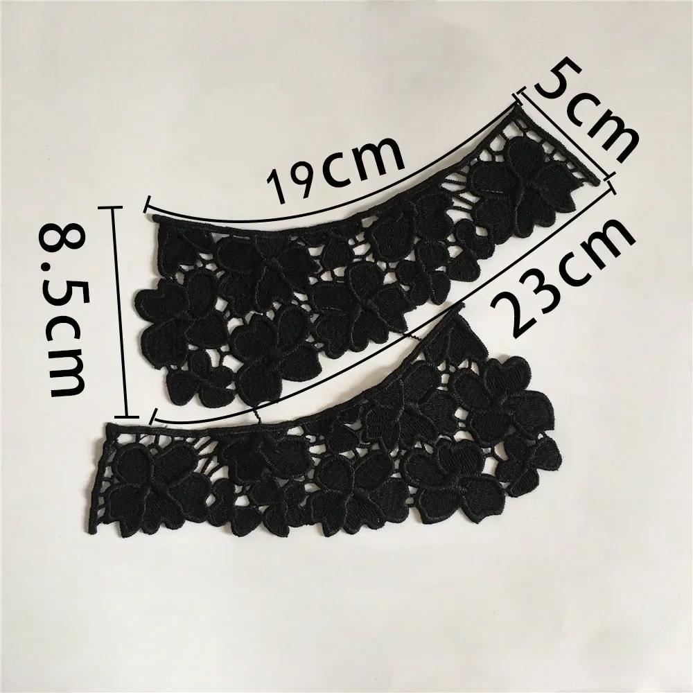 sales of 1-10 pieces Black and white embroidery hollowed out Shredded milk decoration DIY sewing lace accessories