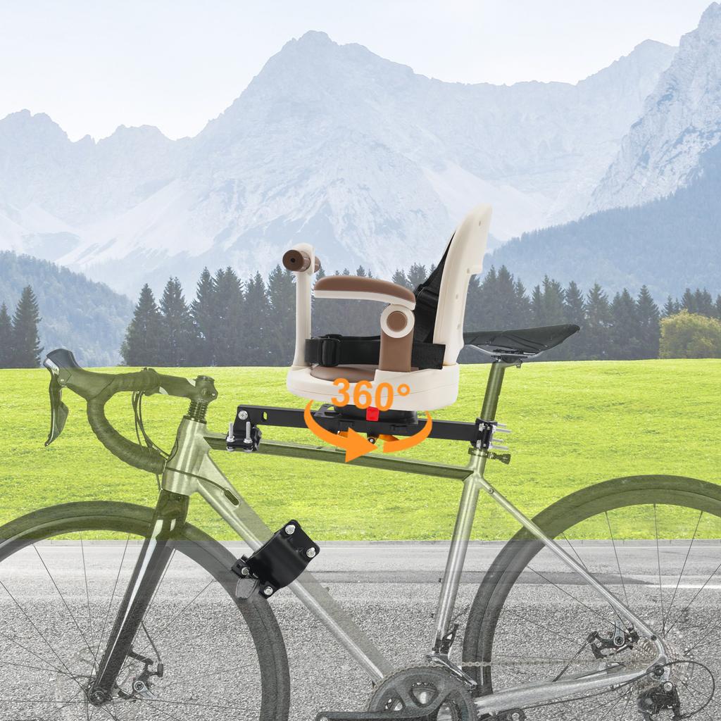 Seggiolino Bici Anteriore Adatto alla Maggior Parte delle Biciclette per Adulti, Costruzione Robusta Seggiolino Anteriore per Bicicletta, Sedile Sicuro Confortevole per la Guida