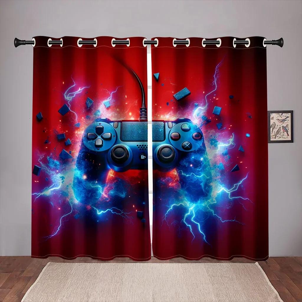 3D lightning Cool Gamer Controller Switch Cheap Window Curtain Blinds For Living Room Kids Bedroom Bathroom Kicthen Door Home De