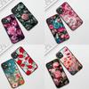 Cover for Xiaomi Redmi Note 12 11 10 A3 Pro 10A 10C 12C Note12 5G 4G Casing Silicone Phone Case Poppy Flower Bloom Rose