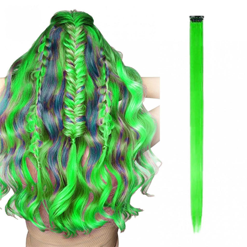 Color Hair Patch Hair Patch Multi-color Hanging Ear Dyed Wig Female Highlights Straight Hair Patch