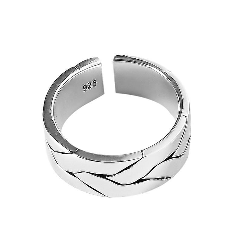 Unique Sterling 925 Silver Irregular Line Ring For Women Perfect For Special Occasions