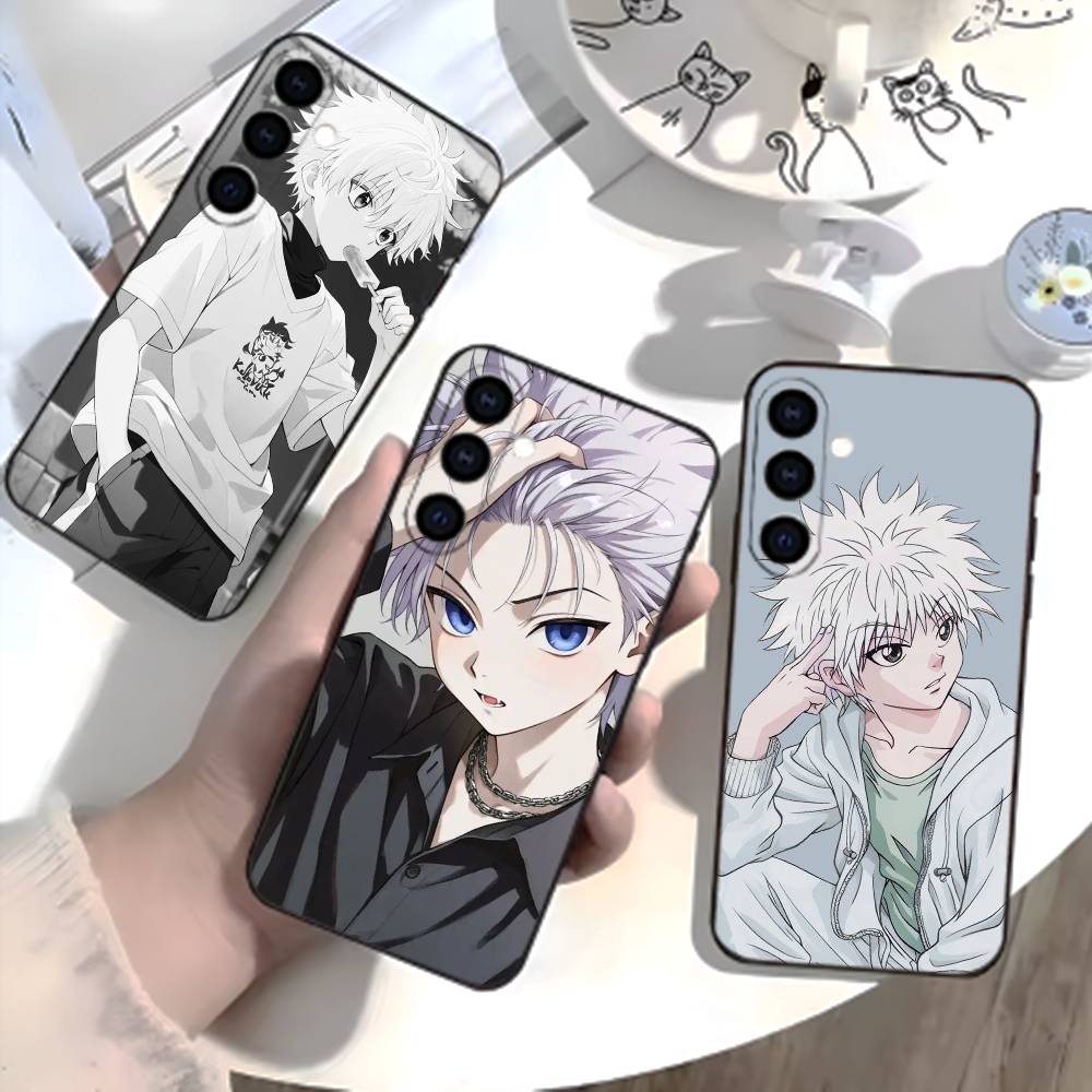 W-Killua Zoldyck H-Hunter X Hunter Phone Case For Samsung Galaxy A73,A21s,A22,A31,A52,A53,A71,A41Soft Black Shell