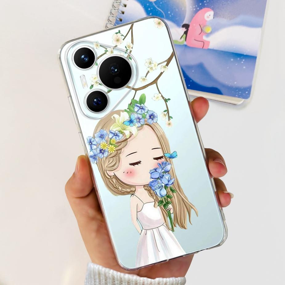 For Huawei Pura 70 Pro Plus Case Stylish Painted Cover Clear Silicone Phone Cases For Huawei Pura 70 Pro Pura70 Pro+ Soft Fundas