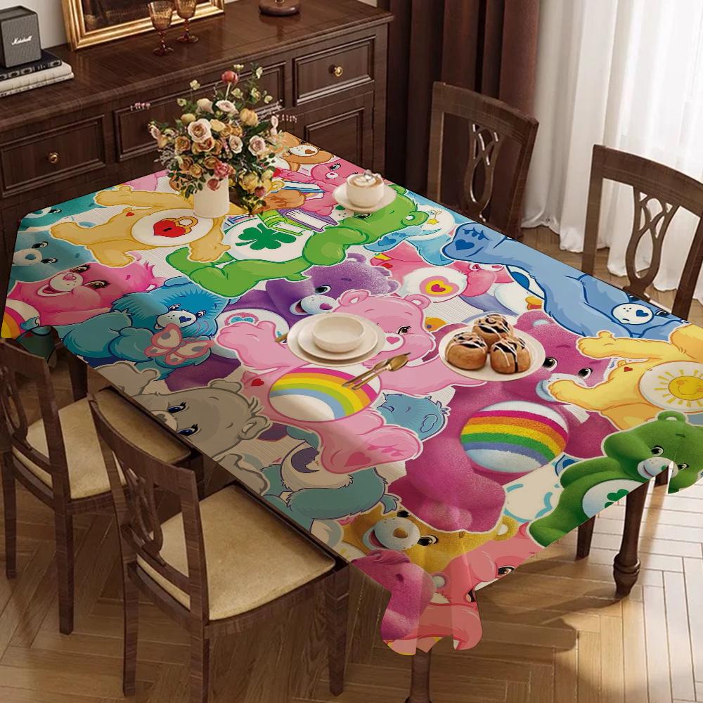 C-Care-B-Bears Tovaglia Rettangolare Decorazione Tavola Riutilizzabile Impermeabile Tessuto per Tavolo da Cucina e Sala da Pranzo Decorazione Festa Festiva