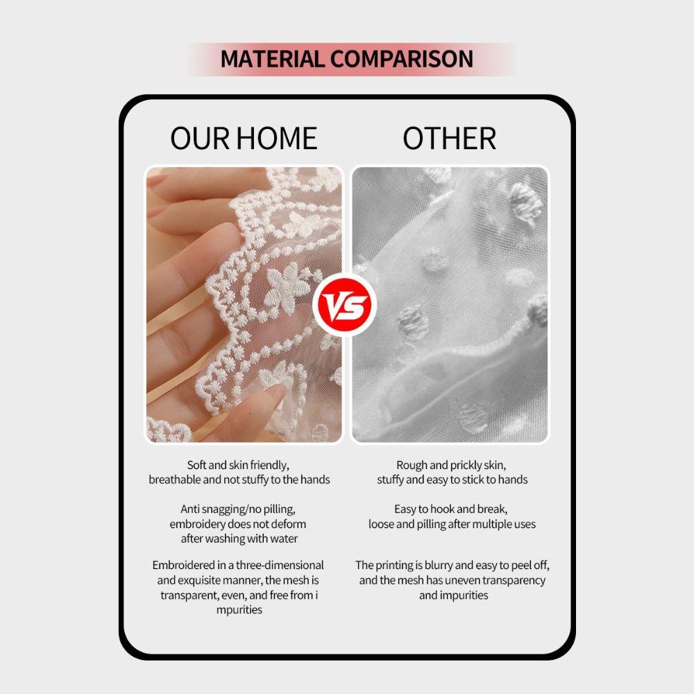 Pleated Elastic Sleeve Cuffs Double Layer Horn Cuffs Decoration Lace Sleeve  Women's Daily Wear