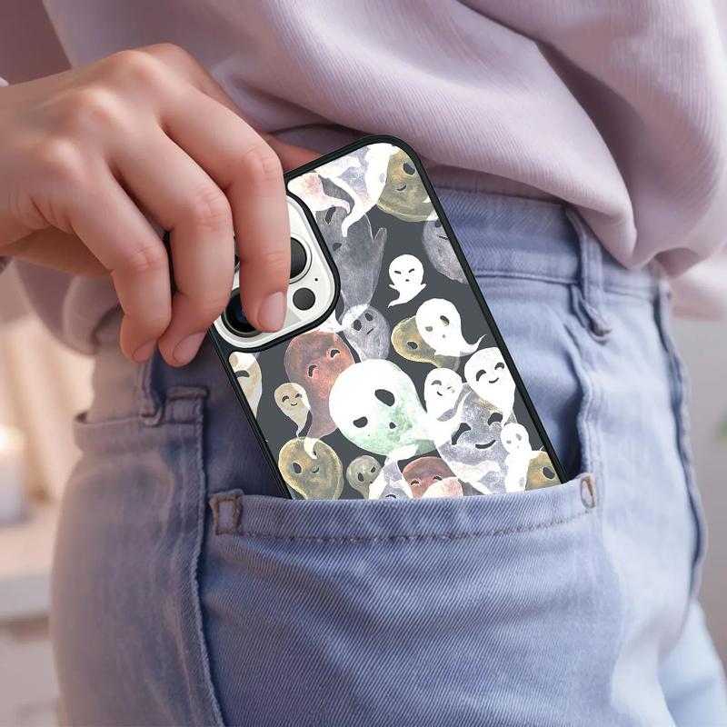 Ghost Cute Horror Phone Case For iPhone 17 Air 15 16e 14 13 Pro Max Coque 12 11 Pro Max PLUS Cover