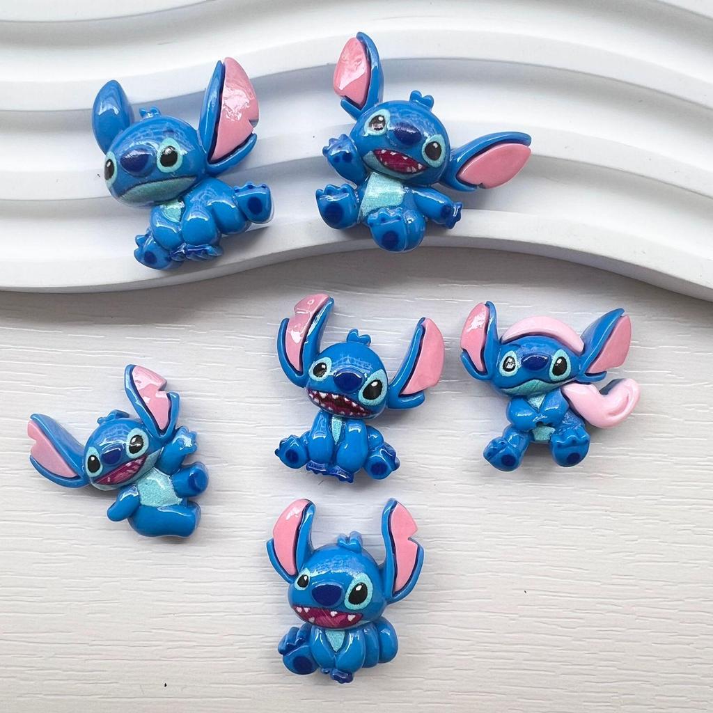 Cartoon Stitch Resin Ornaments: DIY Accessories for Phone Cases, Hair Clips, Hair Ties, Hats, and Crocs