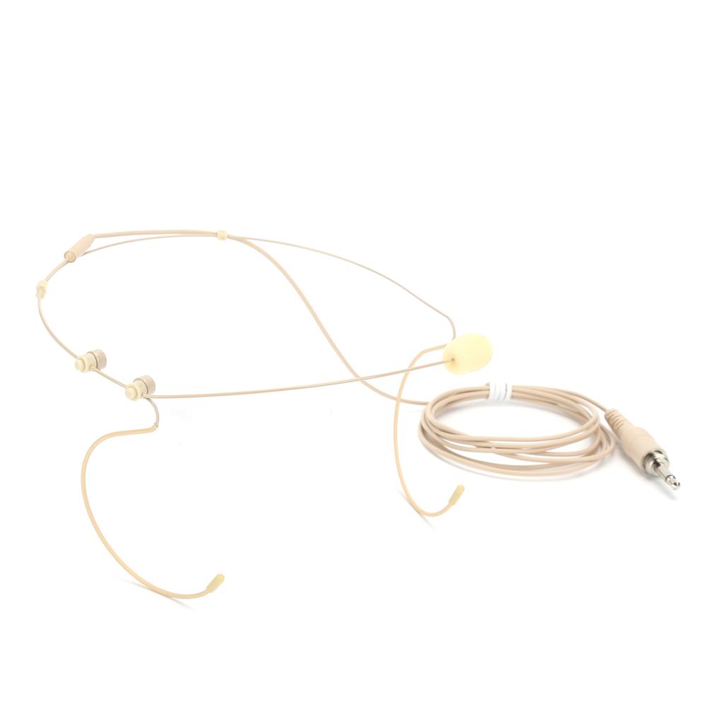 Earhook Microphone 3.5mm Male Screw Lock Double Earhook Microphone for BodyPack Transmitter