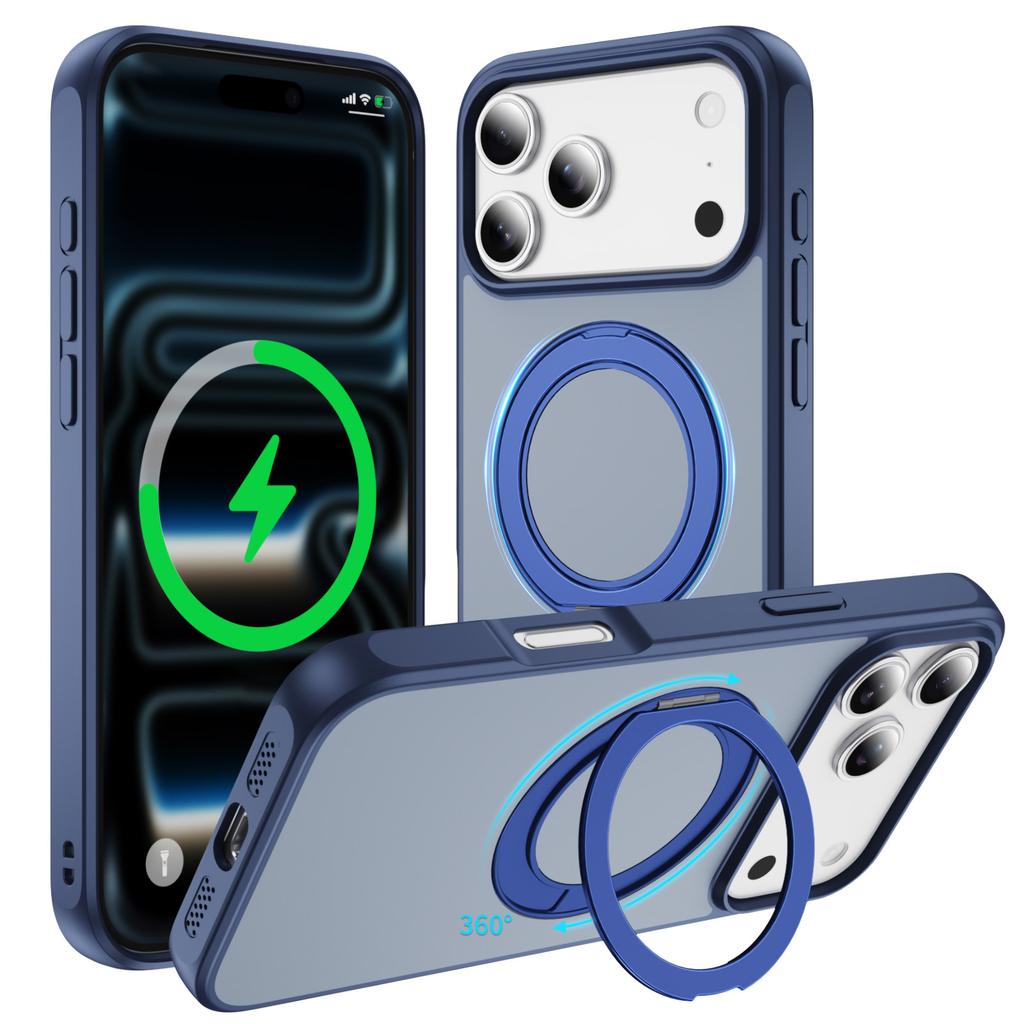 Shockproof PC+TPU Mobile Phone Case Strong Magnetic Stand for 17/16/15/14/13/Pro/Pro Max for