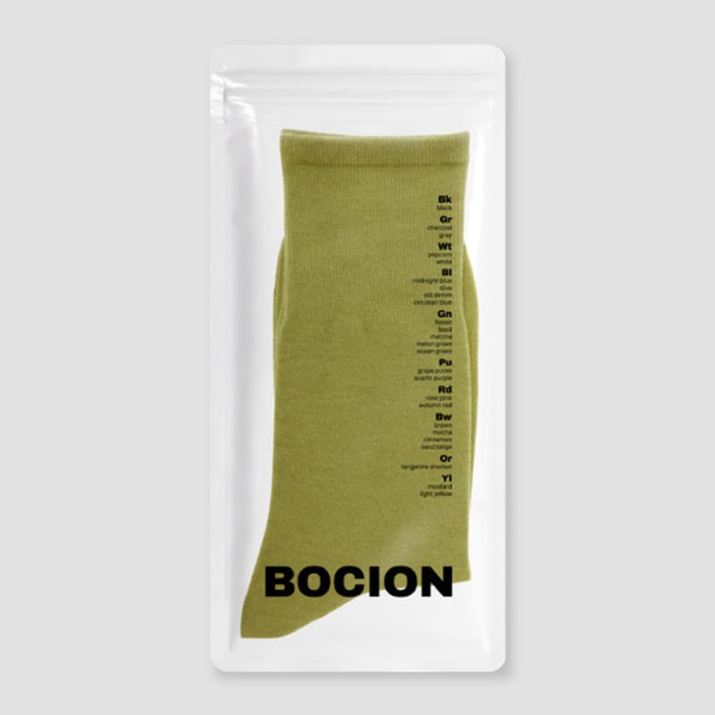 

BOCION Однотонные длинные носки Маття Matcha