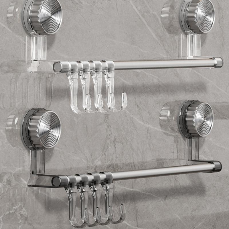 Suction Cup Towel Bar Toilet Vacuum Suction Cup Towel Rack Bathroom Seamless Non-Perforated Single Rod Towel Rack No punching