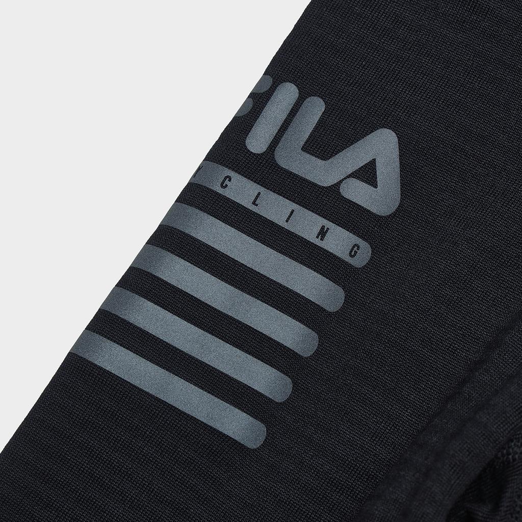 Fila Cycling Series Round Neck Solid Color Breathable Casual Slim Fit Long Sleeve T-Shirt Men Tops Black A11M448204F-BK