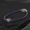 Natural Uruguayan Amethyst Bracelet for Women9Pure silver bracelet with amethyst and zodiac sign