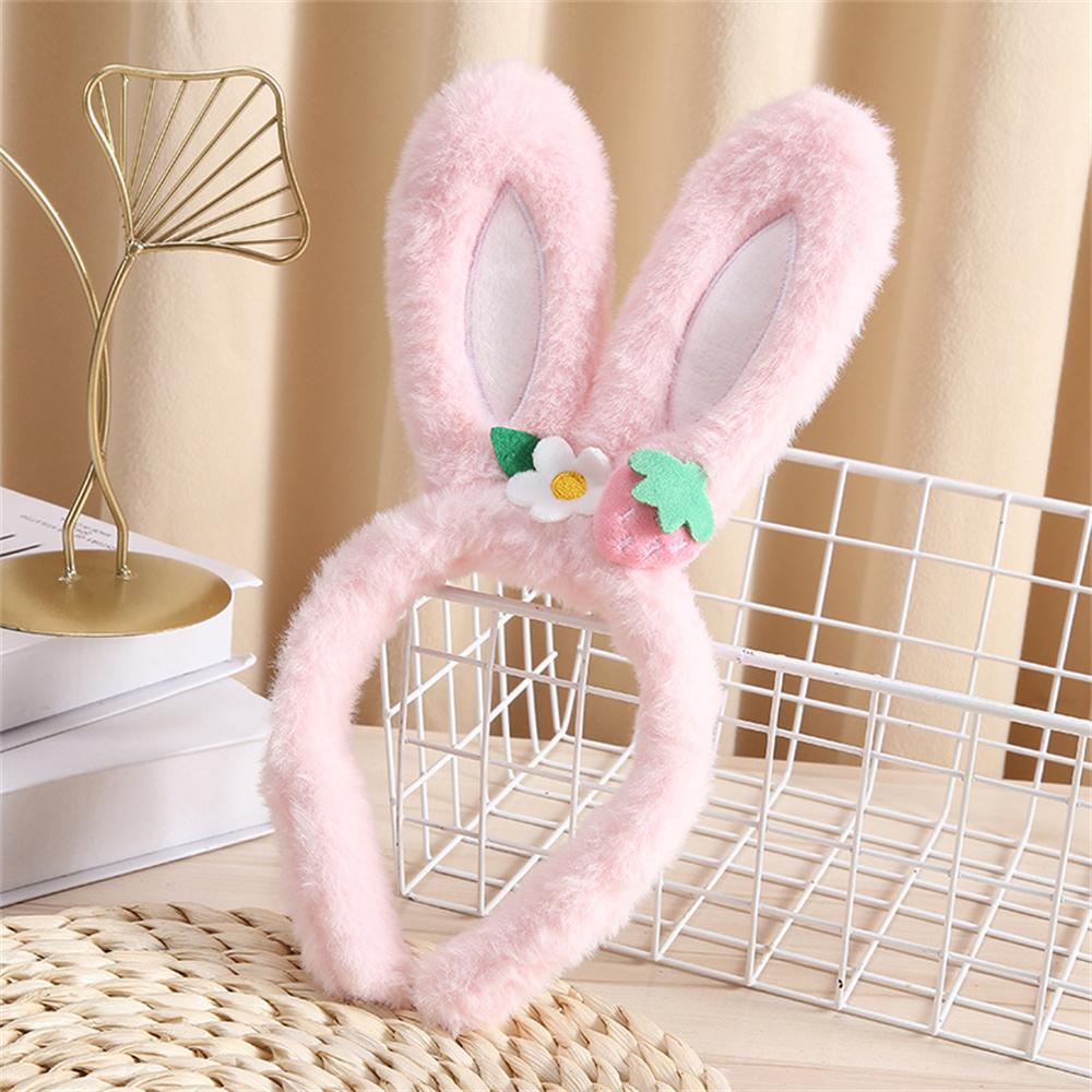 New Cartoon Plush Rabbit Ear Headband Hair Hoop for Women Girls Cosplay Props Bunny Ears Hairband Tiara Costume Hair Accessories