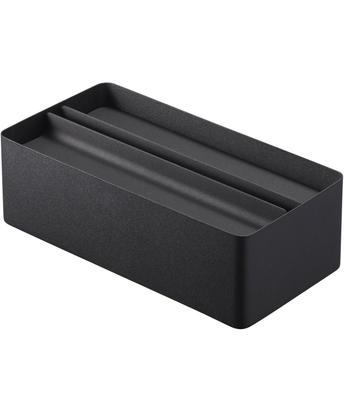 Yamazaki Jitsugyo Pappershanddukshållare med lock Svart Ca. B26 x D13 x H8cm Torn Pappershandduksservettfodral 4762