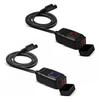 Prise USB moto 12V avec affichage numérique de la tension de la batterie US5