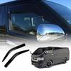 Syncnika Door Visors for Toyota Hiace and Regius Ace Side and Window Sun Rain and Sun Car Black 2-Piece (200 Series, 1st-7th Generation), Visors,