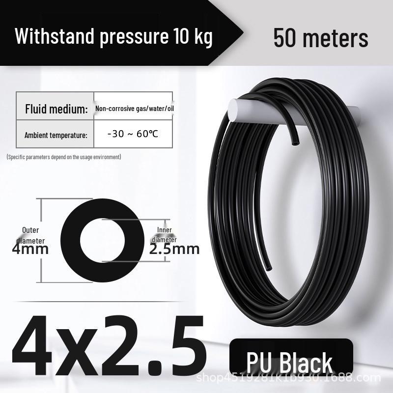 Zhuo Ji 8mm High-Pressure Transparent PU Air Hose for Air Compressors (Sizes: 4/6/10/12/14/16)