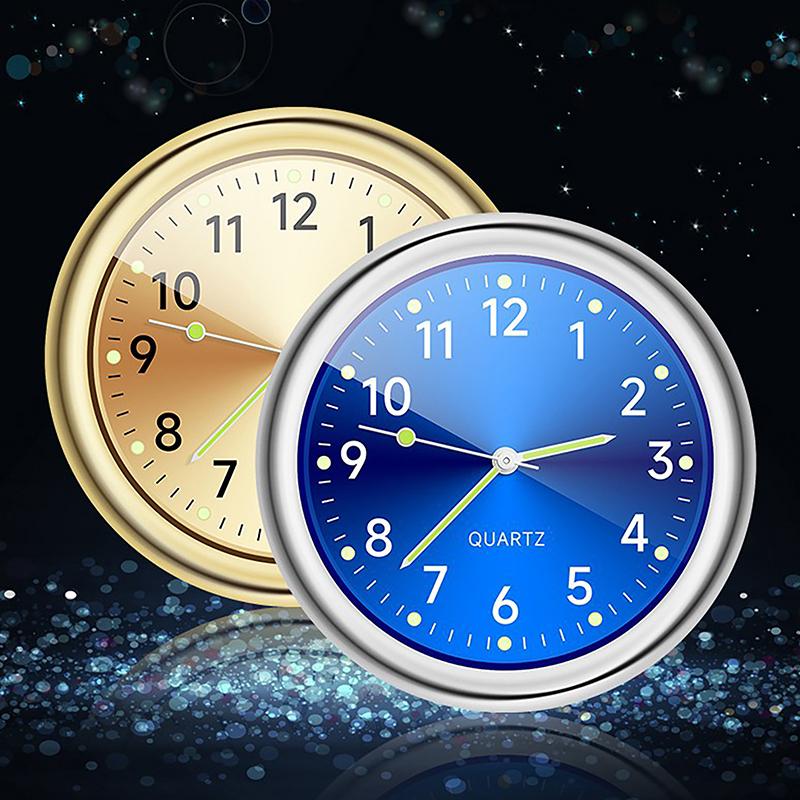 Automobile Air Outlet Dashboard Clock Stick-On Electronic Noctilucent Decoration Auto Ornament Car Accessories For Car