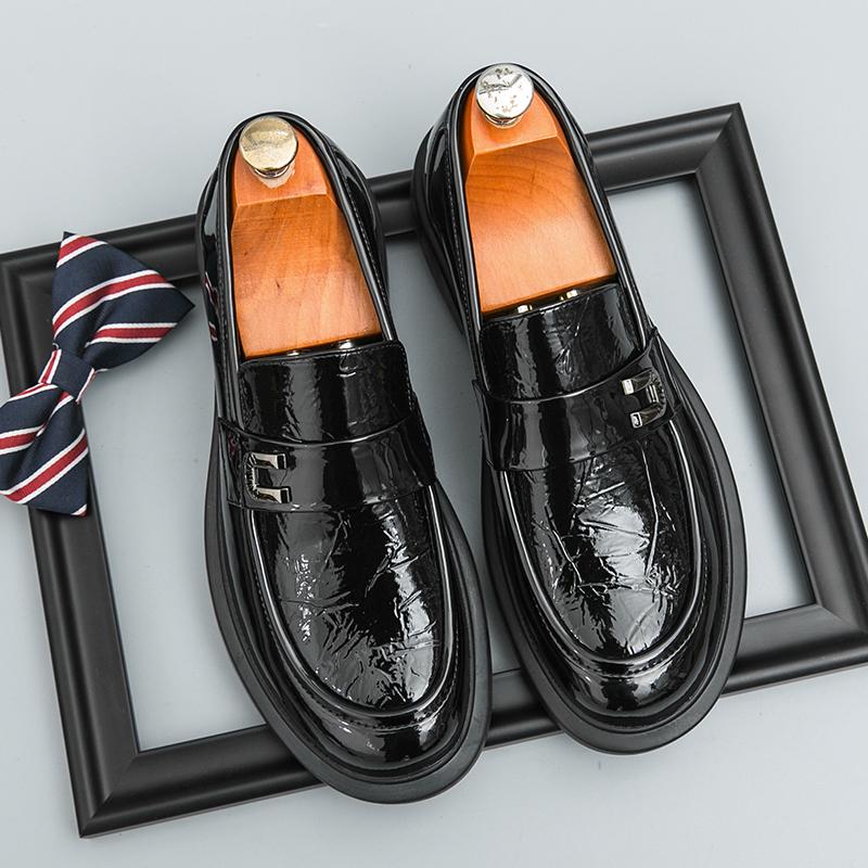 

Fashion Fashion Men Business Casual Shoes Handmade Leather Loafers Comfortable Shoes Quality Artificial Leather Driving Shoes Size 38-46 46