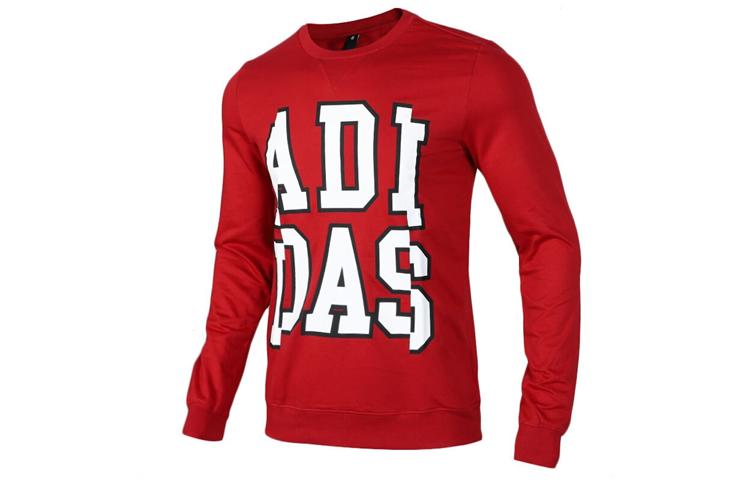 Adidas Neo Sweatshirts Men s Red Crew Neck Moderate Regular EI6271 M