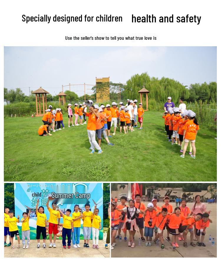 Children's Solid Color Combed Cotton T-Shirts for Activities, Class Uniforms, Group Wear, and Parent-Child Outfits - Short Sleeve
