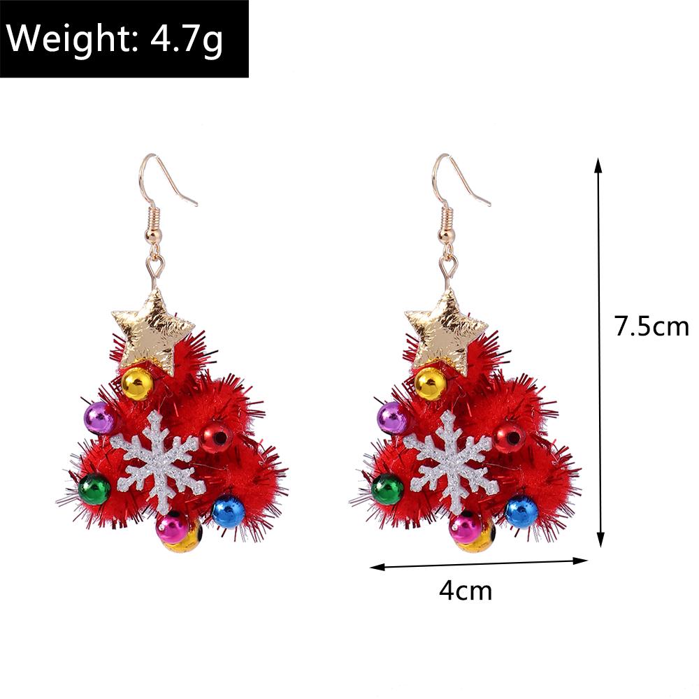 Pretty Christmas Tree Drop Earrings for Women Girls Snowflake Dangle Earrings New Year Party Jewelry Gifts