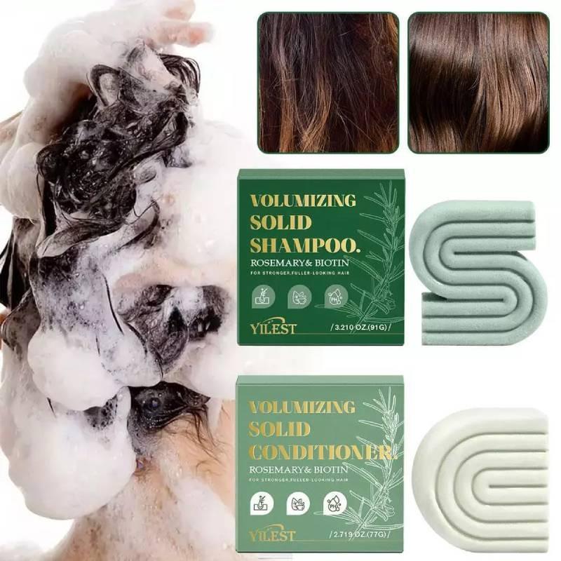 Nourishing Hair Shampoo And Conditioner Bar Soap With Rice Water And Rosemary Essence For Deep Cleansing And Moisturizing Benefits