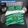 Set Biancheria da Letto 3 Pezzi Emblema Cresta Sporting Cp Stampa 2D (Include 1 Copripiumino + 2 Federe Senza Imbottitura), Decorazione camera da letto, Regalo ventilatore