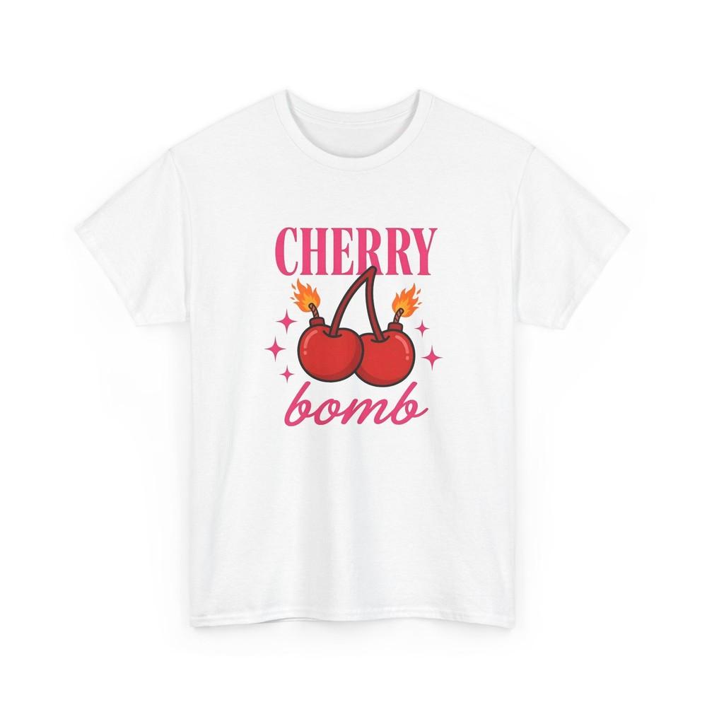 Cherry Bomb Illustration Shirt St Valentine's Day Partners Gift Women Comic Tee
