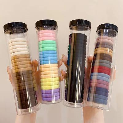 20 Stück/Dose Haargummis Neues Gummiband Damen Gebundenes Handtuchring Dickes Hochelastisches Haarseil Einfaches Stirnband.