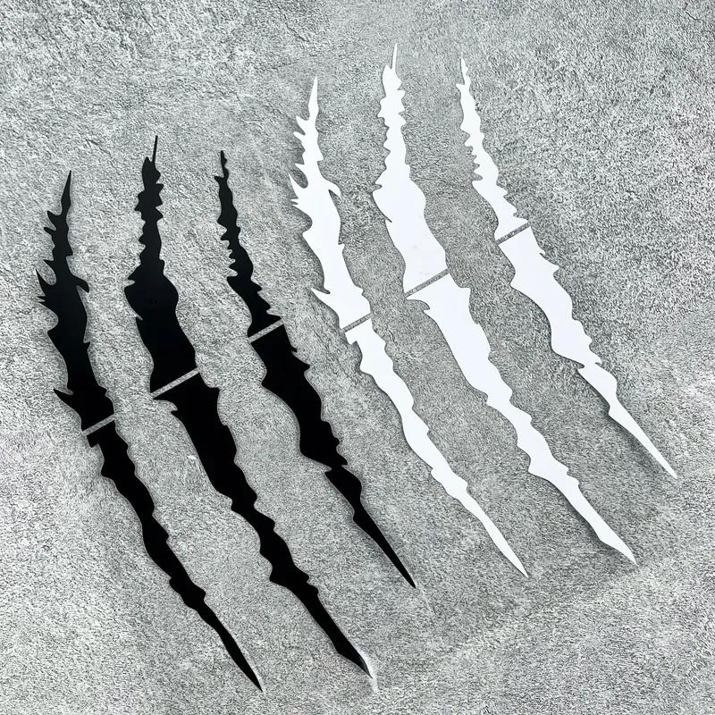 2pcs Monster Claw Scratch DIY Funny Motorcycle Headlight Stickers Motorbike Helmet Decals for Shark LS2 Arai Shoei AGV HJC Bell