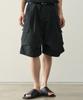 ROTEMBER Cargo Bermuda Wide Cotton Pants [Black]