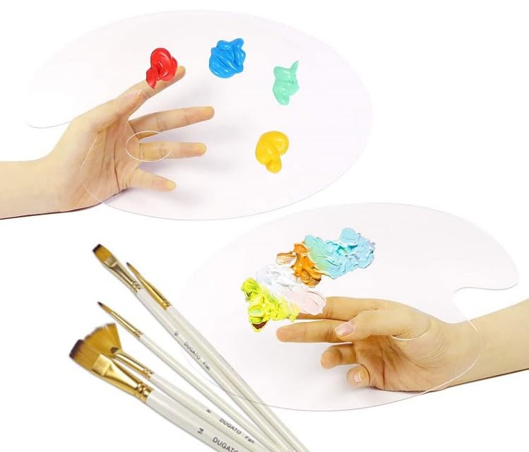 Bridporio Sada 2 akvarelových palet Průhledná paleta Akrylová paleta Paleta Barva Akvarel Akvarelový Pigment Nádobka Sada barev Paletka na barvy