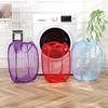 Mesh Foldable Dirty Clothes Basket Monochrome Minimalist Dirty Clothes Basket Household Bathroom Laundry Basket KTY