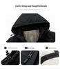 Men's Windproof Waterproof Hooded Jacket with Velvet Lining for Autumn & Winter