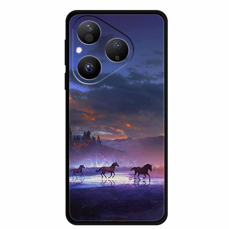 For Huawei Pura 80 5G Case Pura80 Coque Black Silicone Soft Back Cover Case For Huawei Pura 80 2025 Phone Case HED-LX9 Funda Bag