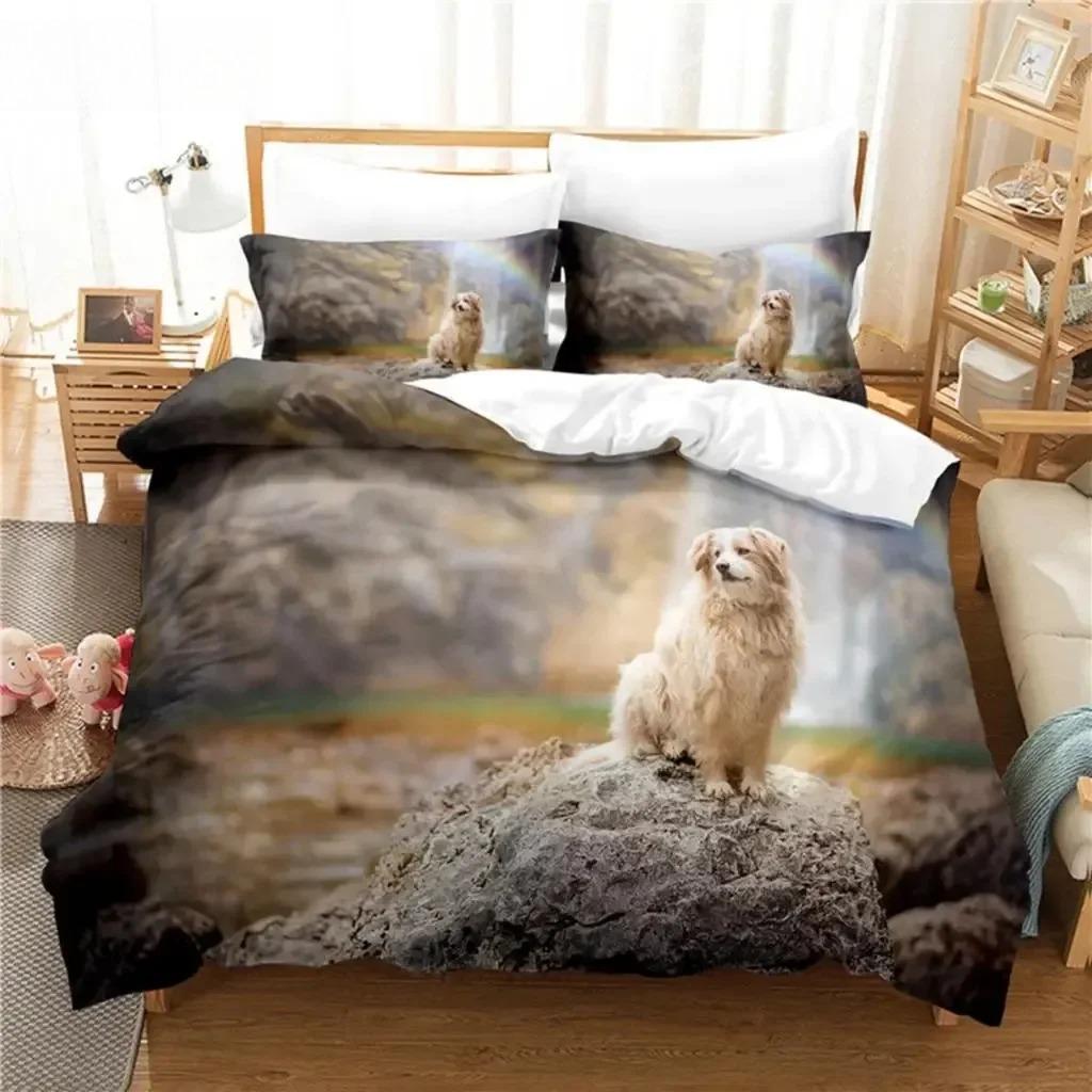 

Прекрасный комплект постельного белья для собаки, комплект пододеяльника, 3D постельное белье, цифровая печать, постельное белье размера queen, модный дизайн EU single(135x200cm)
