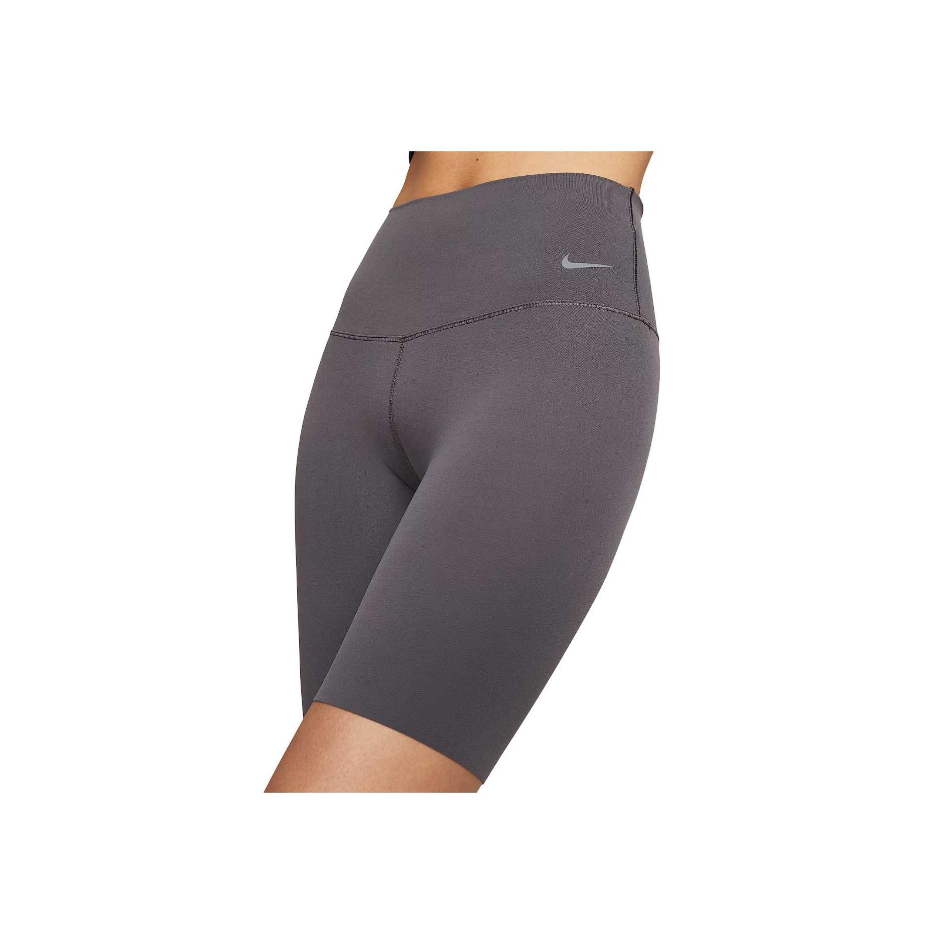 Nike Women s Dri-Fit Mid-Rise 5 Inch Unlined Fitness Training Athletic Compression Shorts Black DQ6004-036 S