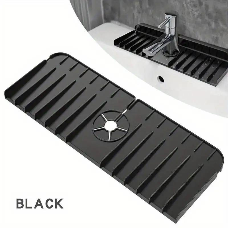 Silikon Wasserhahnmatte Spülmittel Schwammhalter Spüle Küchenarbeitsplatte Trocknungsmatte Badezimmer Küchenspüle Spritzschutz Ablagematte
