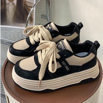 Sapatos de Plataforma de Sola Grossa para Mulheres Novos Mais Vendidos Versátil Sapatos Casuais Esportivos e Sapatos de Pão