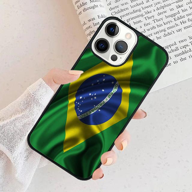 Brazil Brazilian Flag Art Phone Case Cover For iPhone 17 Air 15 16 11 13 14 Pro Max 12 Plus Max Fundas