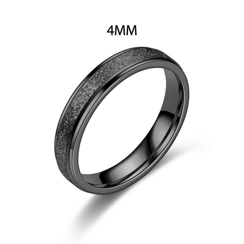 Matné nerezové prsteny šířky 4MM/8MM pro ženy Muže Jednoduchý matný prstenový pásek Módní Svatba Večírek Šperky Dárek