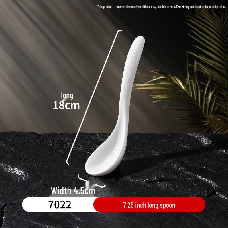 Melamine Porcelain-Style Rice Bowl & Dipping Sauce Dish Set