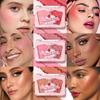 Six-color Rouge Velvet Matte Blush Fine Glitter Pearl Waterproof Potato Mash Blush Facial Makeup