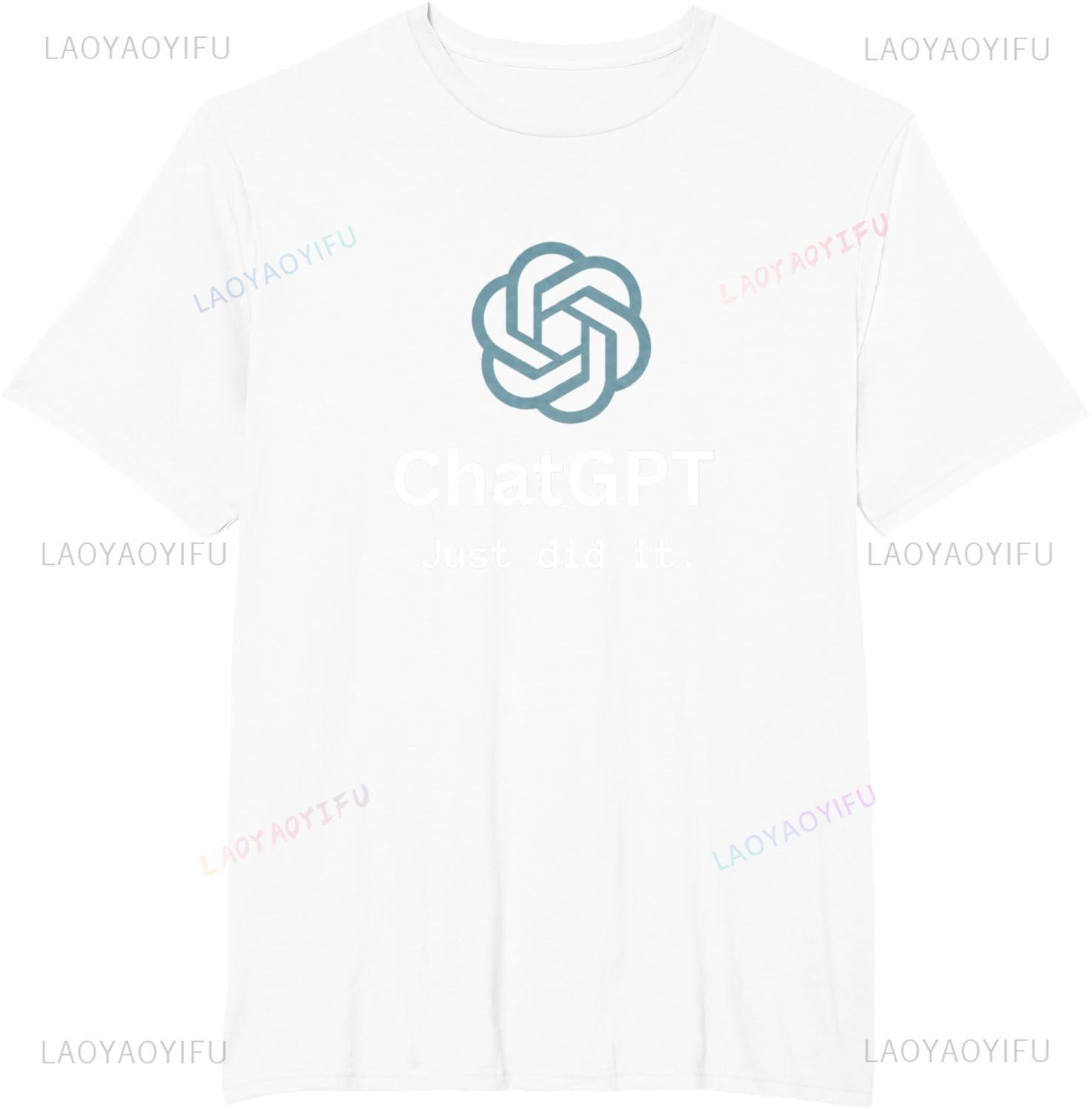 

Funny Nerd ChatGPT Just Did It Design T-Shirt Custom Printed Graphic T Shirts Mens Clothing Print on Demand Ropa Hombre XL