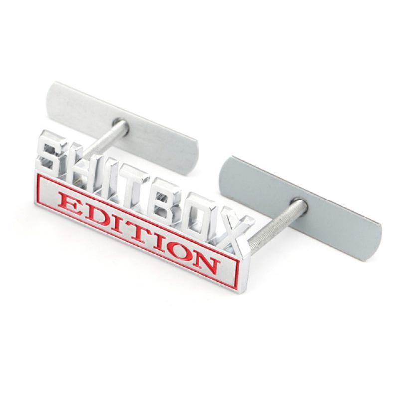 Autoaufkleber Metall SHITBOX Edition Plakette Emblem Kühlergrill für Ford F150 F250 F350