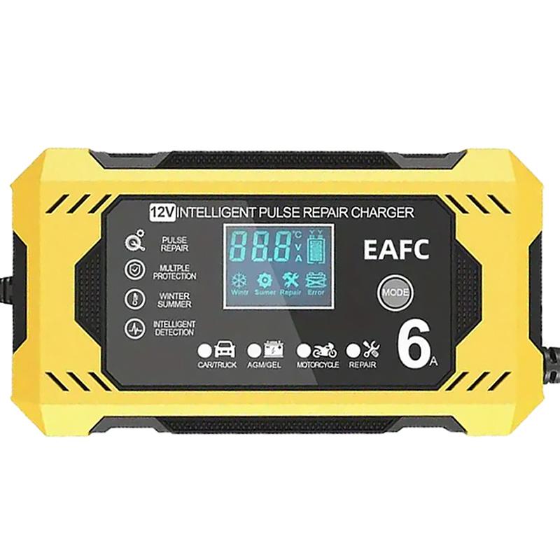 12V 6A Car Battery Charger Smart Battery Trickle Charger 12V Battery Maintainer for Car, Truck Motorcycle Lawn Mower Marine Lead Acid Charger