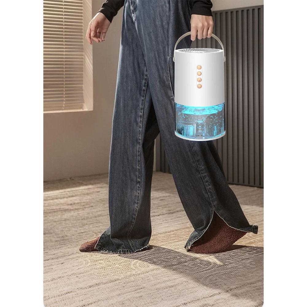 Portable mini dehumidifier, silent dryer, air purifier and dehumidifier all-in-one for home and bedroom use during humid weather